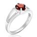 Vir Jewels 1 cttw Garnet Ring in .925 Sterling Silver with Rhodium Plating Solitaire Heart - Grey - 9