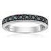 Vir Jewels 1/4 Cttw Blue Diamond Ring .925 Sterling Silver With Milgrain And Black Rhodium - Grey - 10