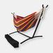 Sunnydaze Decor Brazilian 2-Person Hammock with Portable Stand & Case - Cool Breeze - Red