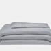 Belledorm Belledorm 540 Thread Count Satin Stripe Duvet Set (Platinum) (Queen) (UK - Kingsize) - Grey - QUEEN