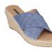 GC SHOES Darline Blue Espadrille Wedge Sandals - Blue - 7