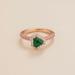 Juvetti Jewelry Diana Ring In Emerald, Diamond and Pink Sapphire - Green - US 6