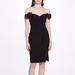 Marchesa Floral Detailed Cocktail Dress - Black - 2