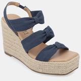 Journee Collection Women's Tru Comfort Foam Santorynn Sandals - Blue - 7.5