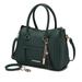 MKF Collection by Mia K Valeria Satchel Handbag With Keyring - Green