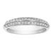 Vir Jewels 1/3 Cttw Diamond Wedding Band For Women, Two Row Diamond Wedding Band In 14K White Gold Prong Set - Grey - 5