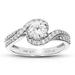 Vir Jewels 1 cttw Round Lab Grown Diamond Engagement Ring 39 Stones 14K White Gold Prong - White