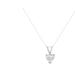 Haus of Brilliance 14K White Gold 1/4 Cttw 3-Prong Set Heart Shaped Solitaire Lab Grown Diamond 18" Pendant Necklace - F-G Color, VS2-SI1 Clarity - White