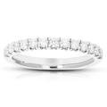 Vir Jewels 1/2 Cttw Diamond Wedding Band For Women, Round Lab Grown Diamond Wedding Band In .925 Sterling Silver, Prong Setting - 2 mm - Grey - 6