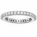 Vir Jewels 1 Cttw Diamond Eternity Ring For Women, Wedding Band In 14K White Gold Prong Set - White - 7