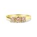 Haus of Brilliance 10K Yellow Gold 1.00 Cttw Champagne Diamond 3-Stone Band Ring (J-K Color, I1-I2 Clarity) - Size 7 - Gold - 7