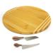 BergHOFF Bamboo 3Pc Round Board and Aaron Probyn Cheese Knives Set