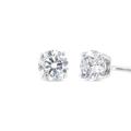 Haus of Brilliance IGI Certified 14K White Gold 1 1/2 Cttw Lab Grown Diamond Solitaire Stud Earrings with Screwbacks - White - OS