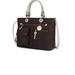 MKF Collection by Mia K Julia Vegan Leather Color-block Womenâ€™s Satchel Handbag - Brown