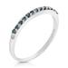 Vir Jewels 1/6 Cttw Blue Diamond Ring Wedding Band .925 Sterling Silver Prong Set Round - Grey - 7