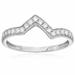 Vir Jewels 1/3 Cttw Diamond Wedding Band For Women, Heartbeat Wave Style Wedding Band In 14K White Gold - White - 6