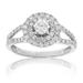 Vir Jewels 7/8 cttw Diamond Halo Wedding Engagement Ring 14K White Gold Round Prong Bridal - White