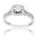 Vir Jewels 3/4 Cttw Diamond Engagement Ring 14K White Gold Halo Style Prong Bridal - White - 6