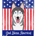 Caroline's Treasures 28 x 40 in. Polyester American Flag and Alaskan Malamute Flag Canvas House Size 2-Sided Heavyweight