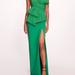 Marchesa Notte Deconstructed Bow Gown - Green