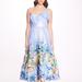 Marchesa Notte Embroidered Organza Strapless Dress - Blue - 8