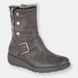Cipriata Womens/Ladies Faux Fur Coralla Ankle Boots (Gray) - Grey - 7
