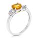 Vir Jewels 3/4 Cttw Citrine Ring .925 Sterling Silver With Rhodium Plating Round Shape 6 MM - Grey - 6
