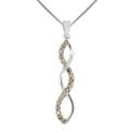 Vir Jewels 1/2 cttw Pendant Necklace, Champagne Diamond Pendant Necklace For Women In .925 Sterling Silver with Rhodium, 18" Chain, Prong Setting - Grey