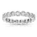 Vir Jewels 1.50 Cttw Diamond Eternity Ring For Women, Wedding Band In 14K White Gold Bezel Set, Size 5-9 - White - 7