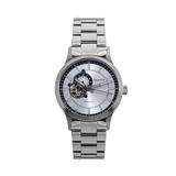 Heritor Watches Heritor Automatic Oscar Semi-Skeleton Leather-Band Watch - Grey