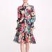 Marchesa Rosa Danica Shirtdress - Black Multi - Black - 0