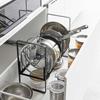 Yamazaki Home Adjustable Pots And Pans Organizer - Steel - Black