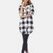 White Mark Women Plaid Tunic Shirt - Black - S