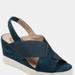 Journee Collection Journee Collection Women's Ronnie Wedge Sandal - Blue - 10