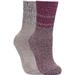 Trespass Trespass Womens/Ladies Hadley Hiking Boot Socks (2 Pairs) (Grape Wine/Oatmeal) - Purple - 8-10