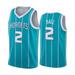 SheShow Men's Charlotte Hornets LaMelo Ball 2# Basketball Jersey Blue - Blue