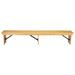 Merrick Lane Tinsley 8' x 12'' Antique Rustic Solid Pine Folding Farm Bench With 3 Legs - Brown