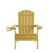 Inspired Home Rider Adirondack Chair With Retractable Footrest - Yellow