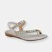 Cipriata Womens/Ladies Rita Jewelled Sandals - Silver - Grey - 9