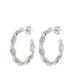 Luv AJ Pave Mariner Hoops Earrings - Grey