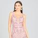 Lara Deep V-Neck Beaded Mini Dress With Low Back - Pink - 14