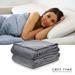 Cozy Tyme Adami Weighted Blanket, Polyester - Grey - TWIN/ 15 LBS