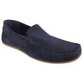 Roamers Mens Real Suede Moccasin Auto Shoes - Blue - 12