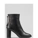 L.K. Bennett Nora Black Grainy Leather Ankle Boot - Black