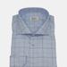 Stenstroms Stenstroms Men's Blue With Black Check Fitted Body Shirt Dress - Blue - L