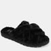 Journee Collection Journee Collection Women's Faux Fur Quiet Slipper - Black - 7