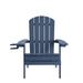 Inspired Home Rider Adirondack Chair With Retractable Footrest - Blue
