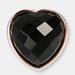 Bronzallure Carisma Natural Stone Heart Ring - Black Onyx - Pink - 7.5