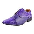 LIBERTYZENO Owen Leather Oxford Style Dress Shoes - Purple - 9.5