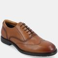 Thomas and Vine Hughes Wide Width Wingtip Oxford Shoes - Brown - 11.5